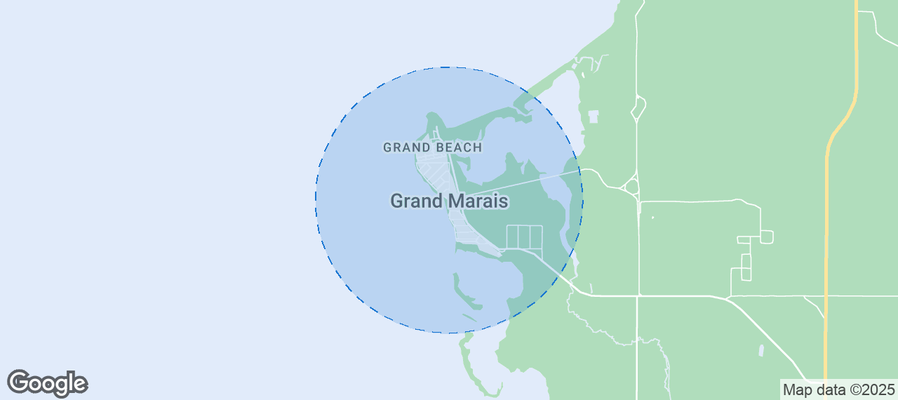 Map of Airbnb listings in Grand Marais