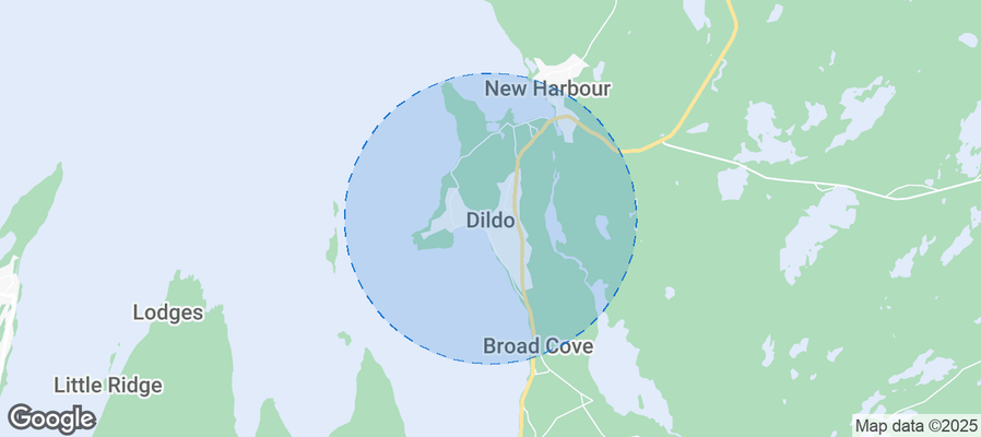 Map of Airbnb listings in Dildo