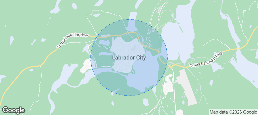 Map of Airbnb listings in Labrador City
