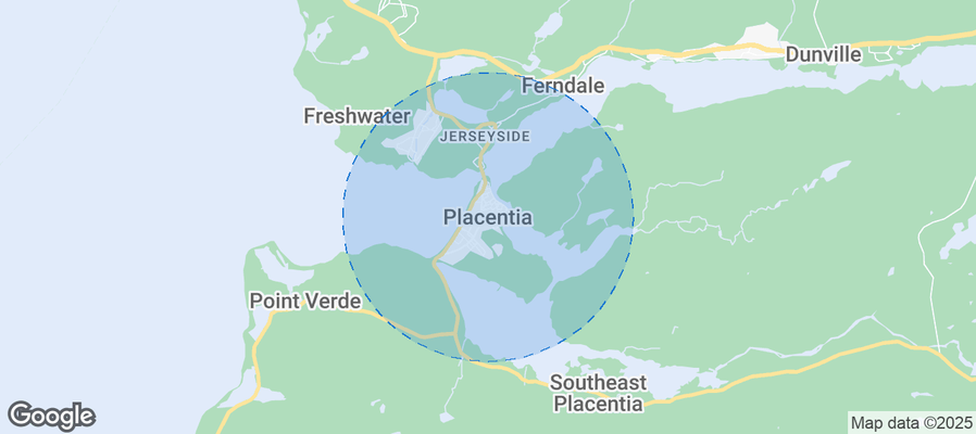 Map of Airbnb listings in Placentia