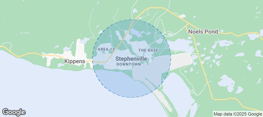 Map of Airbnb listings in Stephenville