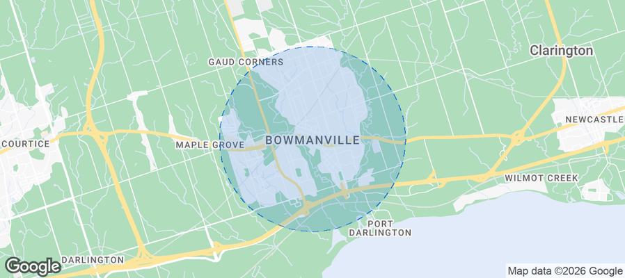 Bowmanville Airbnb map