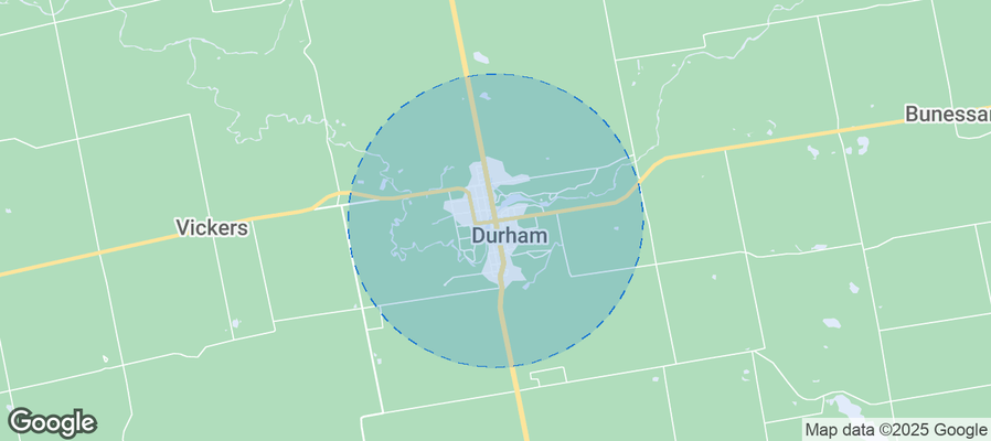 Map of Airbnb listings in West Grey