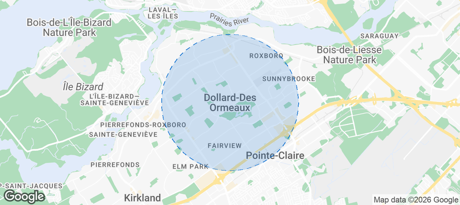 Dollard-des-Ormeaux Airbnb map