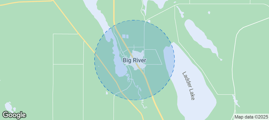 Map of Airbnb listings in Big River