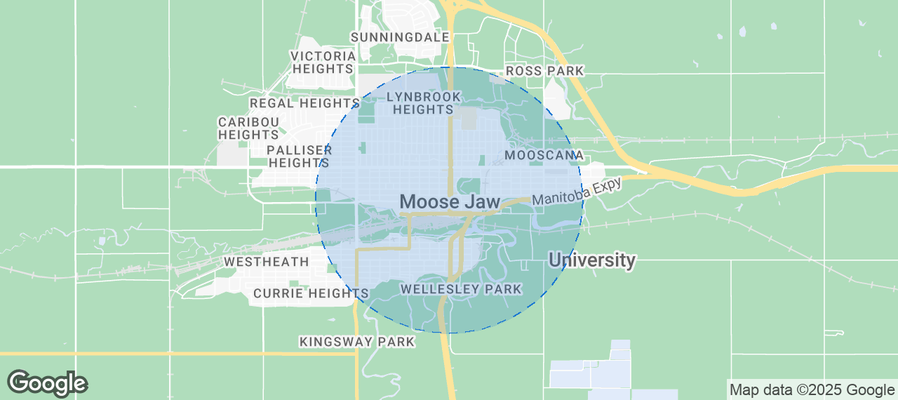 Map of Airbnb listings in Moose Jaw