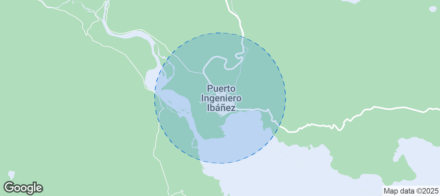 Map of Airbnb listings in Río Ibáñez