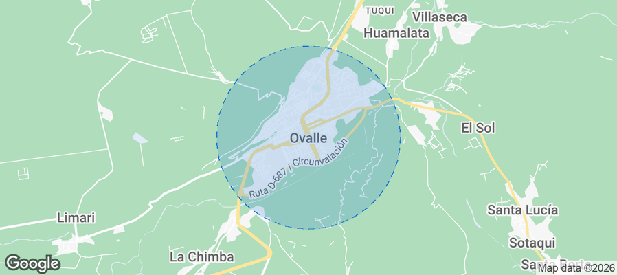 Ovalle Airbnb map
