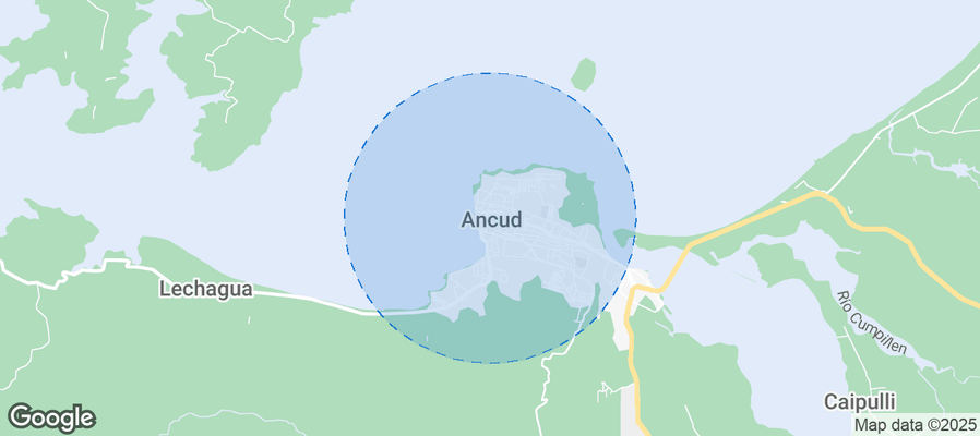 Map of Airbnb listings in Ancud