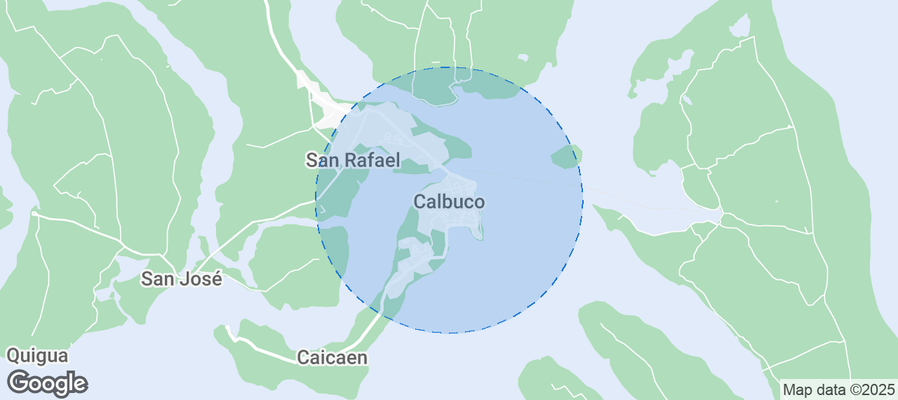Map of Airbnb listings in Calbuco