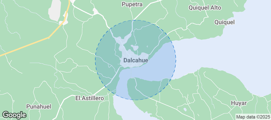 Map of Airbnb listings in Dalcahue