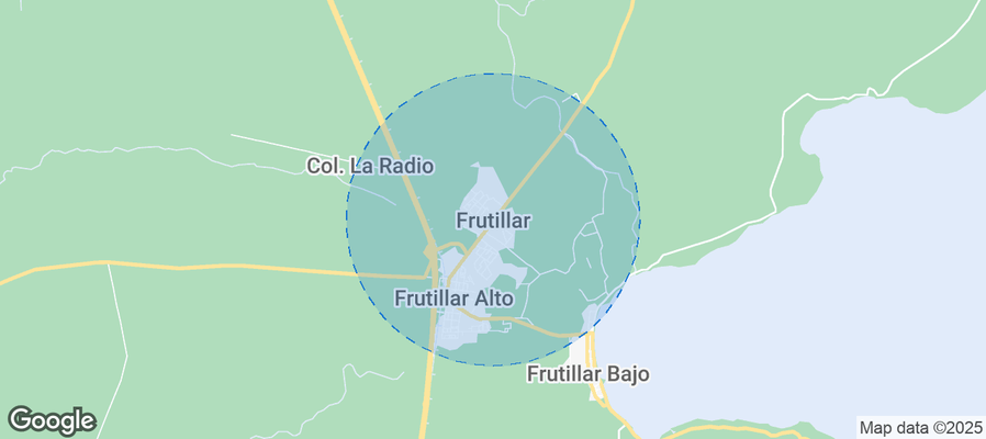 Map of Airbnb listings in Frutillar