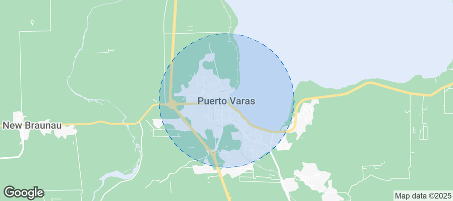 Map of Airbnb listings in Puerto Varas