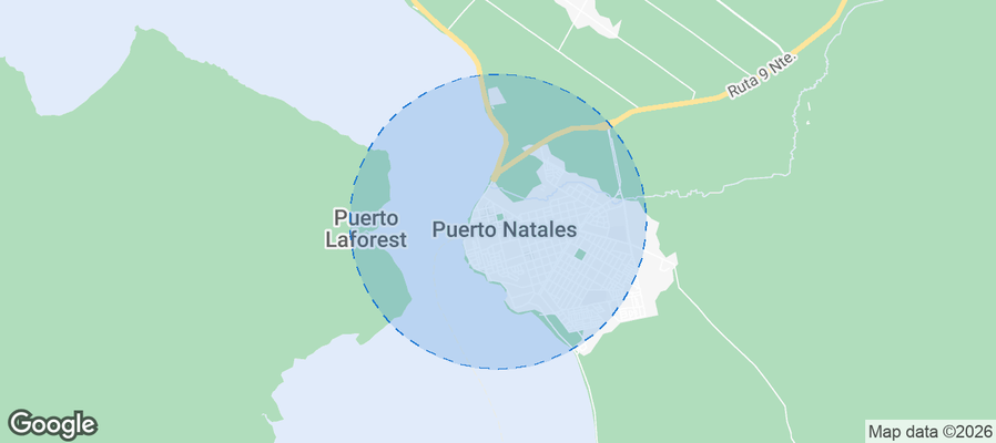Map of Airbnb listings in Natales
