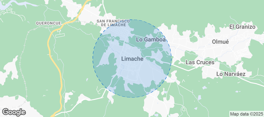 Map of Airbnb listings in Limache