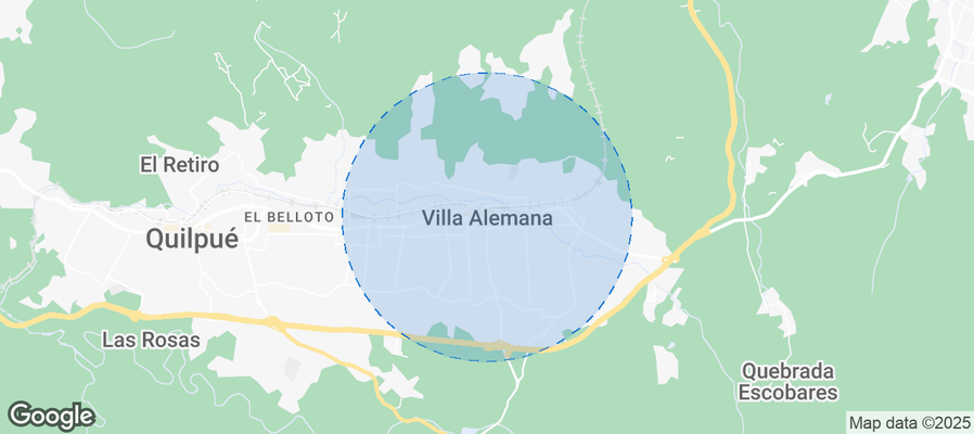 Map of Airbnb listings in Villa Alemana