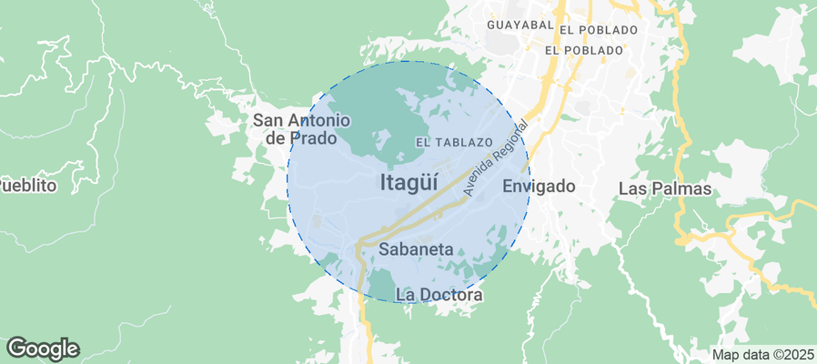 Map of Airbnb listings in Itagüí