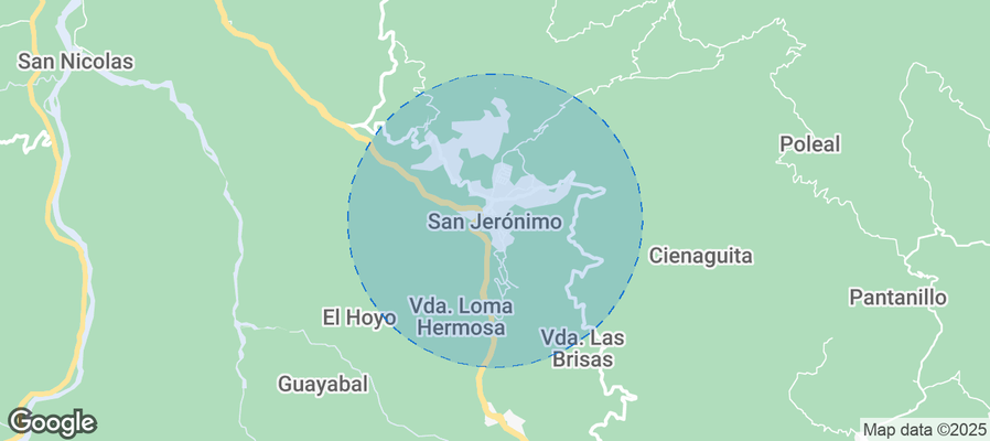 Map of Airbnb listings in San Jerónimo