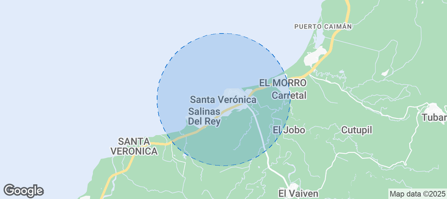 Map of Airbnb listings in Santa Verónica