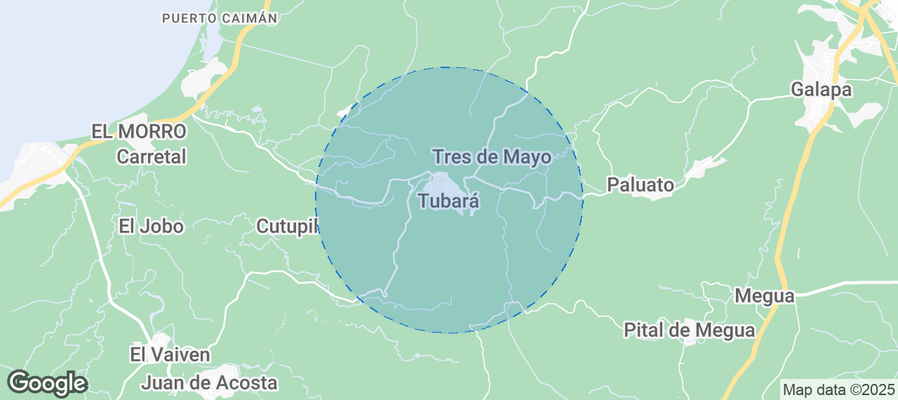 Map of Airbnb listings in Tubará