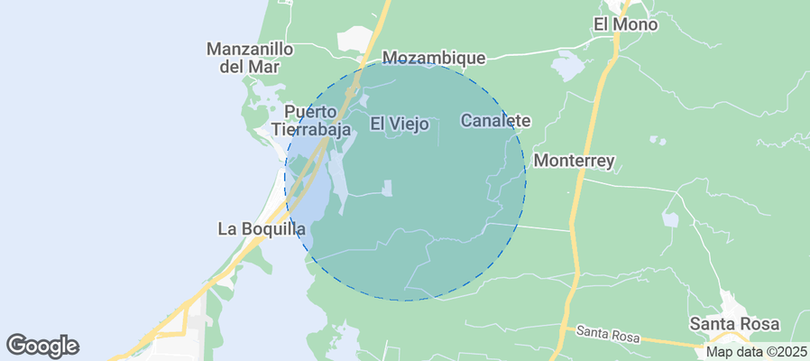 Map of Airbnb listings in Cartagena Province