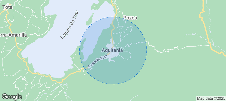 Map of Airbnb listings in Aquitania