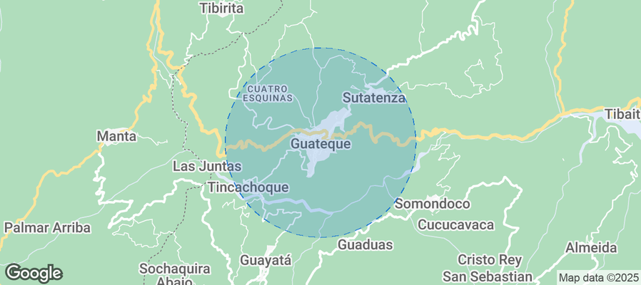 Map of Airbnb listings in Guateque