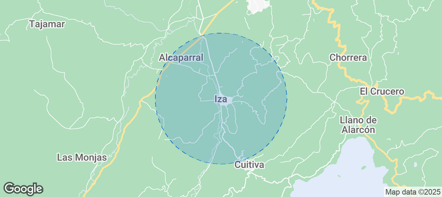 Map of Airbnb listings in Iza