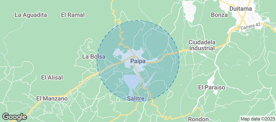 Map of Airbnb listings in Paipa