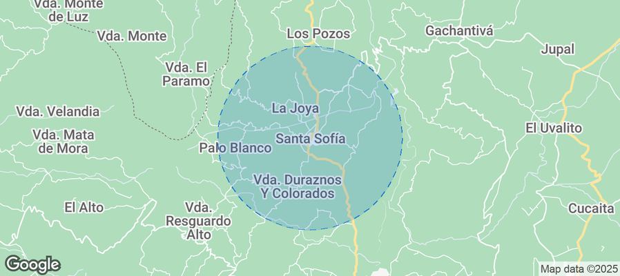 Map of Airbnb listings in Santa Sofía