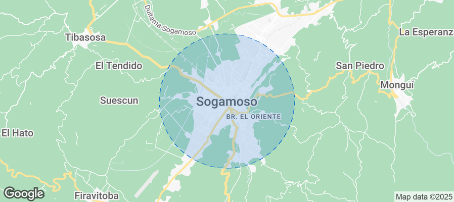Map of Airbnb listings in Sogamoso