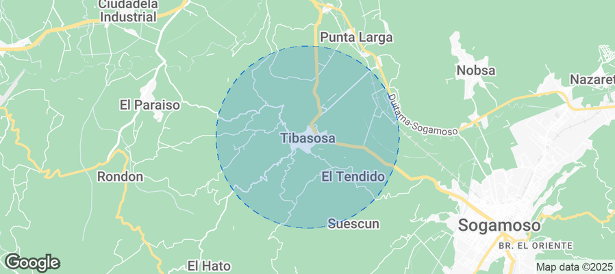 Map of Airbnb listings in Tibasosa