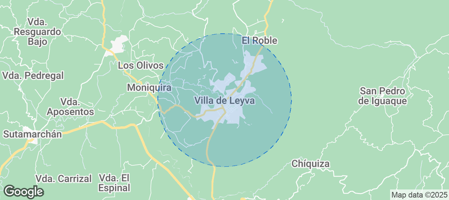Map of Airbnb listings in Villa de Leyva