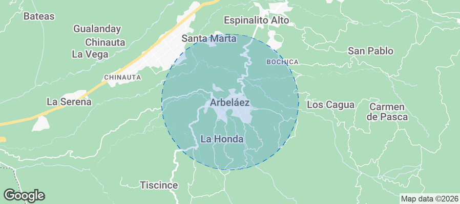 Arbeláez Airbnb map