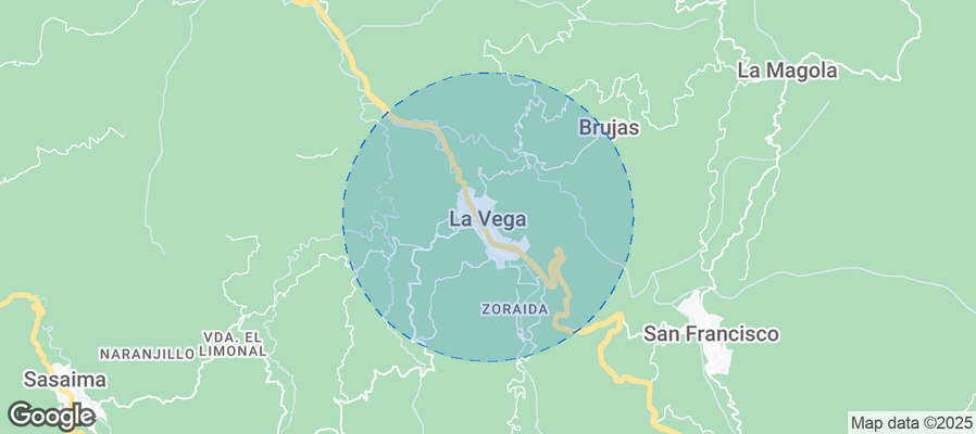 Map of Airbnb listings in La Vega