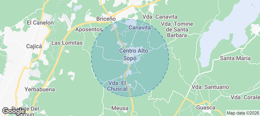 Sopó Airbnb map