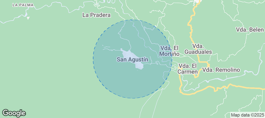Map of Airbnb listings in San Agustín
