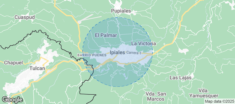 Map of Airbnb listings in Ipiales