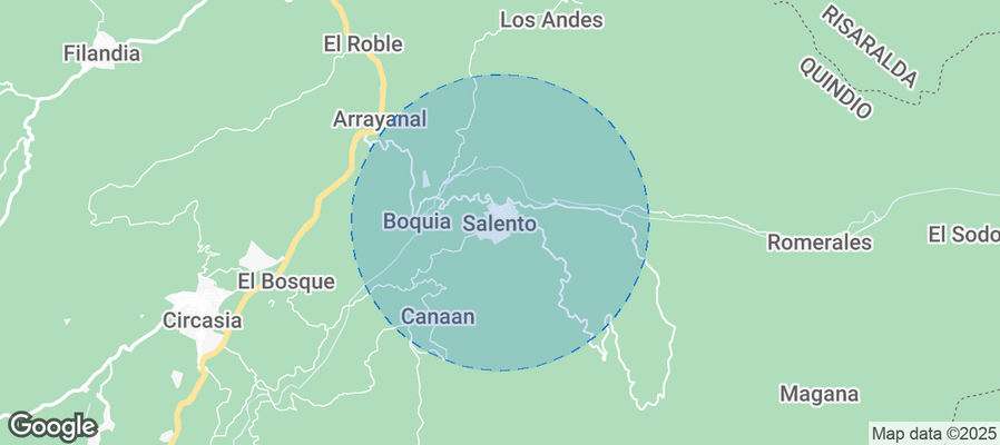 Map of Airbnb listings in Salento