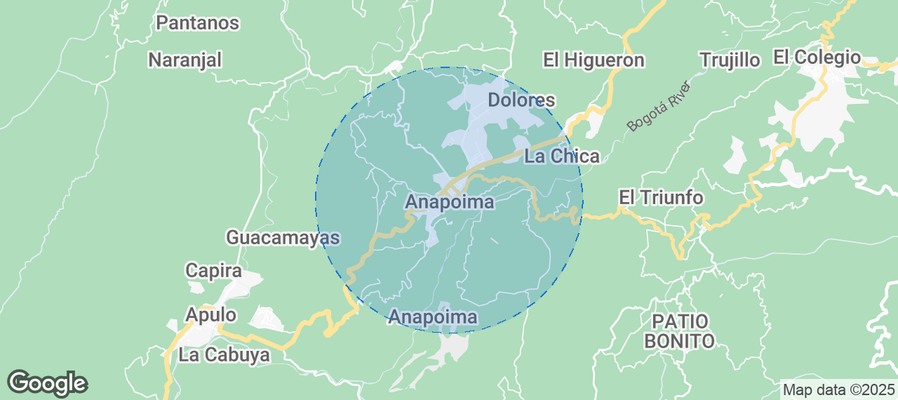 Map of Airbnb listings in Anapoima
