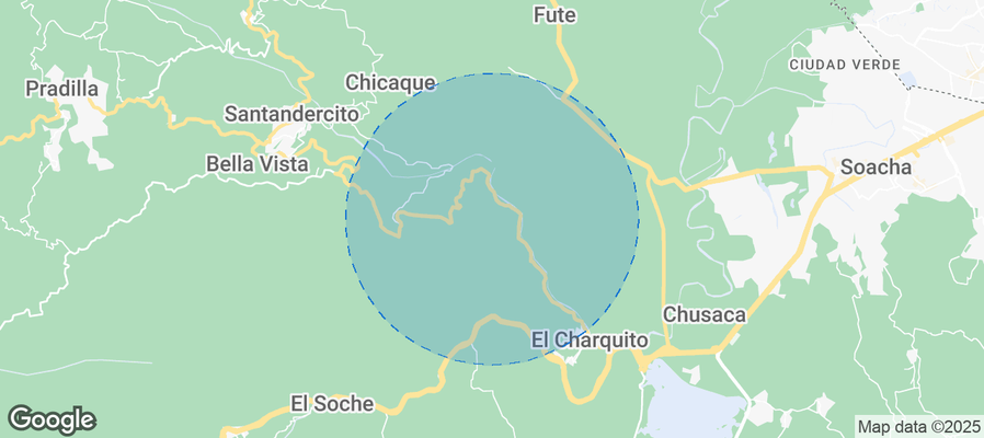 Map of Airbnb listings in Casco urbano de Chía