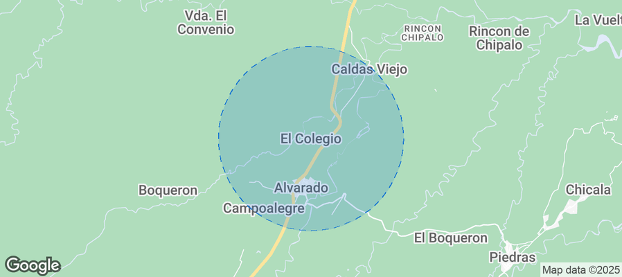 Map of Airbnb listings in El Colegio