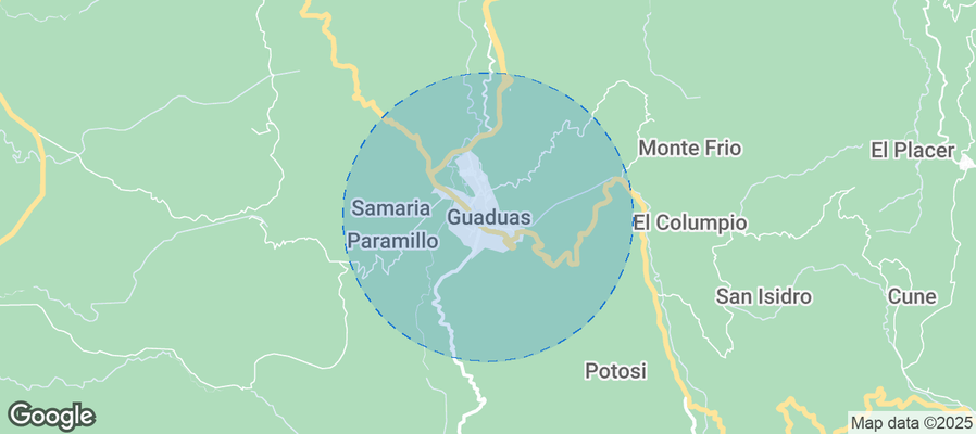 Map of Airbnb listings in Guaduas