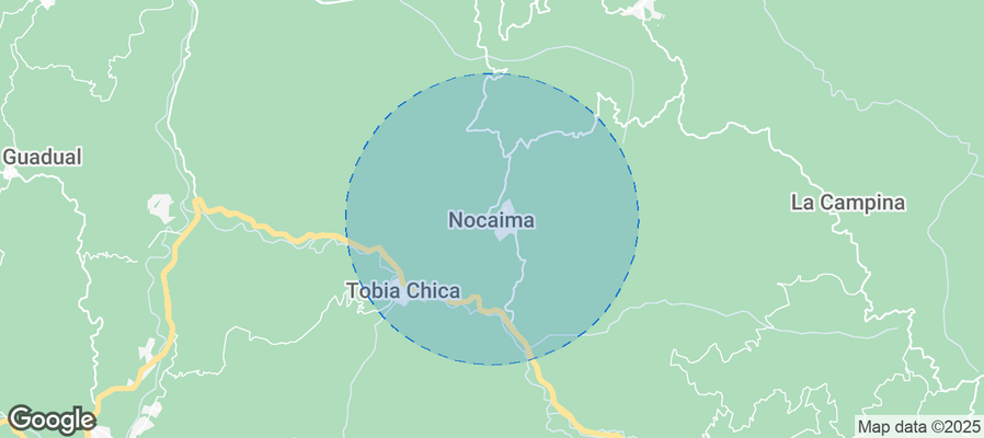 Map of Airbnb listings in Nocaima