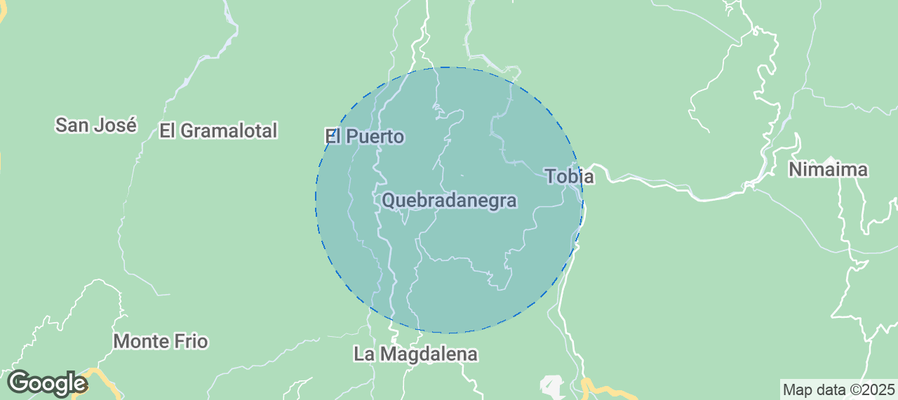 Map of Airbnb listings in Quebradanegra