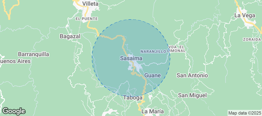 Map of Airbnb listings in Sasaima