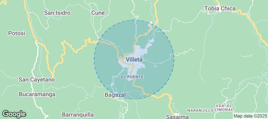 Map of Airbnb listings in Villeta