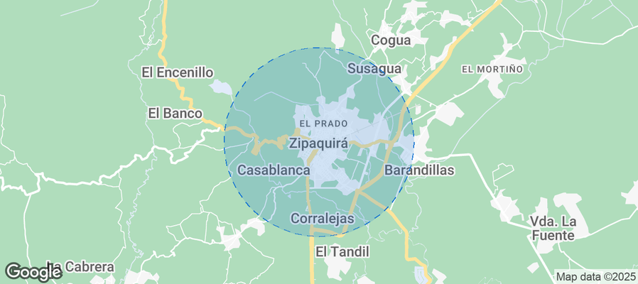 Map of Airbnb listings in Zipaquirá