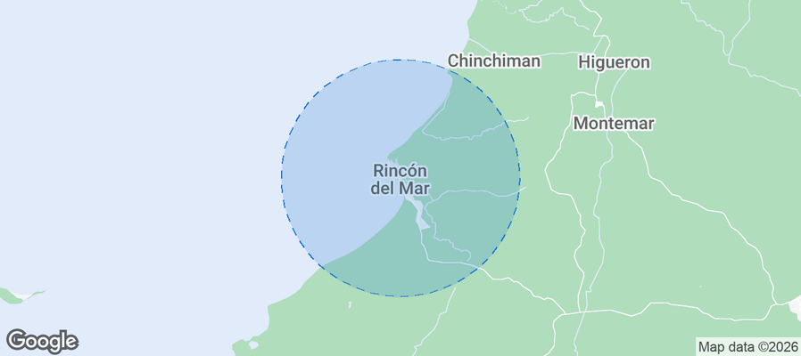 Map of Airbnb listings in Rincón del Mar