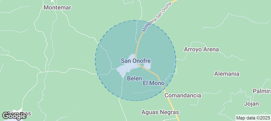 Map of Airbnb listings in San Onofre
